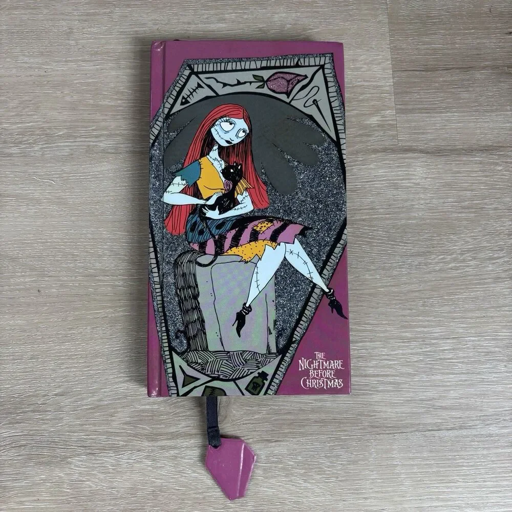 Disney Nightmare Before Christmas Sally Glitter Journal Notebook Bookmark READ!
